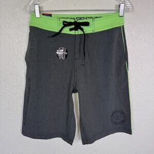 American Fighter Swim Trunks Mens 27 Board Short Reflective Pattern Beach Surf